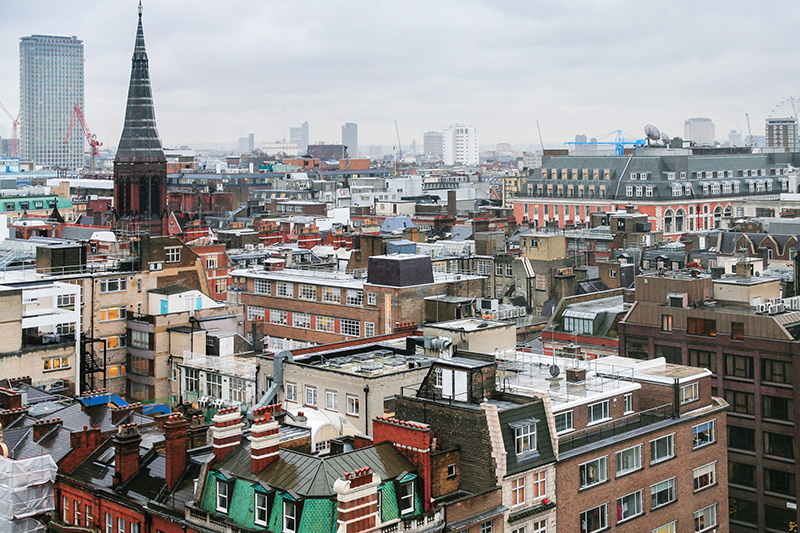 イギリスの住宅地の写真