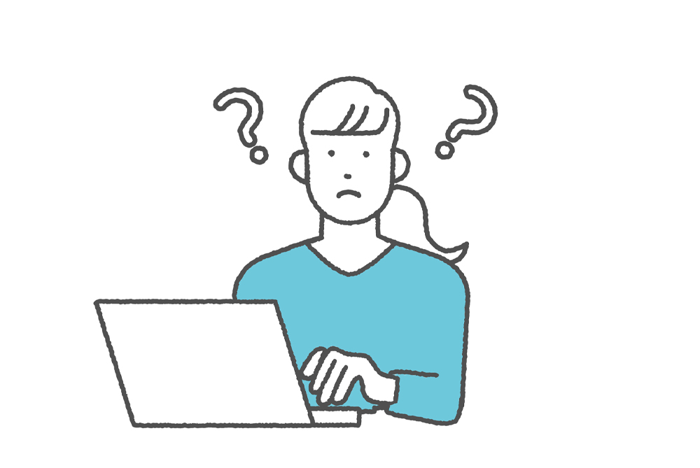 疑問女性イラスト