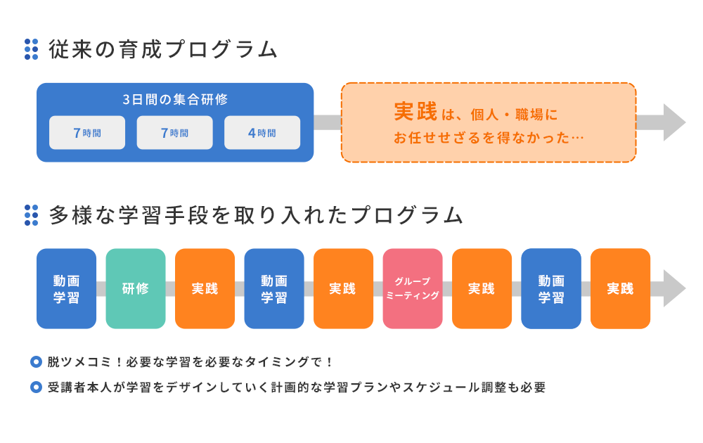 従来の育成プログラム