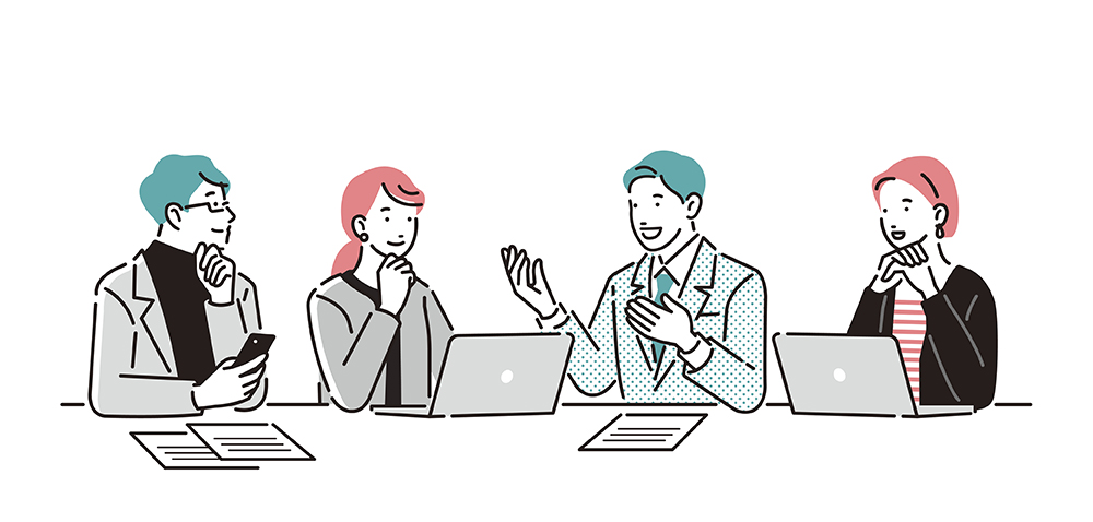 会議の様子イラスト