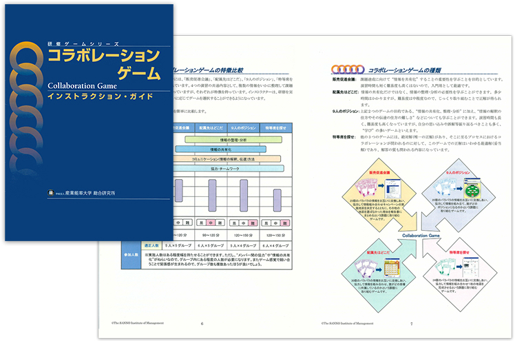 インストラクション・ガイドの表紙とサンプル1ページ